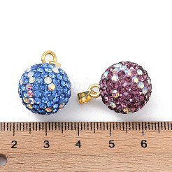 Polymer Clay Rhinestone Pendants&nbsp;KK-H476-01G