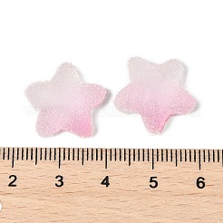 模造キャンディ食品スタイルの樹脂カボション  スター  グラデーションカラー  パールピンク  17x17.5x6mm&nbsp;X1-RESI-R461-02K