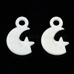 不透明なアクリルビーズ  スターとムーン  ミックスカラー  20x13x4mm  穴：3mm  約1400個/500g&nbsp;MACR-S272-49