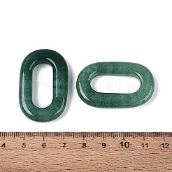 天然石グリーンアベンチュリンペンダント  オーバルリングチャーム  38.5~40x24~25.5x5.5~7mm  内径：25~25.5x10~10.5mm&nbsp;G-Q601-12E