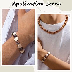 400Pcs 8 Styles Dyed Natural Maple Wood Beads&nbsp;WOOD-PA0001-14
