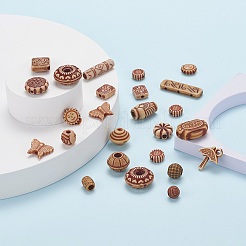 混合アンティーク調のアクリルビーズ  混合図形  ミックスカラー  9~30x7~20x2~15mm  穴：1~4mm&nbsp;MACR-YW0001-36