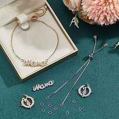 真鍮ベネチアンチェーンブレスレット12個  スライダーブレスレット作り用  ゴールドカラー  3-1/2インチ（9cm）  0.1cm  穴：2mm&nbsp;KK-NB0002-62