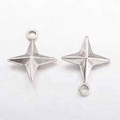亜鉛合金チャーム  カドミウムフリー＆鉛フリー  スター  アンティークシルバー色  30x25x6mm  穴：3mm&nbsp;PALLOY-QA3330-AS-LF