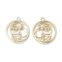 Christmas Alloy Open Back Bezel Pendants&nbsp;PALLOY-L228-003G