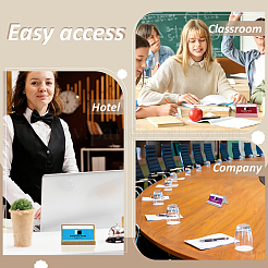 12Pcs 12 Colors Glitter Acrylic Business Card Holder&nbsp;AJEW-WA0004-92