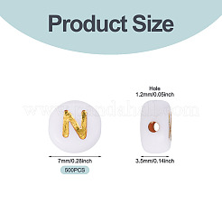 500Pcs Plating Acrylic Beads&nbsp;PACR-TADJ0001-01N