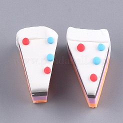 手作り樹脂クレイカボション  ケーキ  ミックスカラー  19~22x12~15x12~14mm&nbsp;CLAY-T015-03