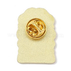 ヒッピーデイジーガールエナメルピン  バックパック用合金ラペルピンバック  ゴールドカラー  30x21mm&nbsp;AL-Z002-01G-02