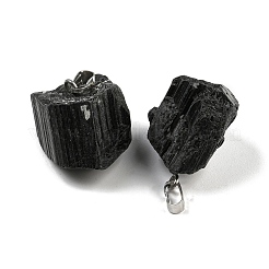 Natural Black Tourmaline Pendants&nbsp;G-F739-01AP