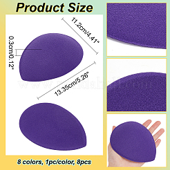 8Pcs 8 Colors Teardrop EVA Mini Hat Fascinator Base&nbsp;AJEW-NB0005-98