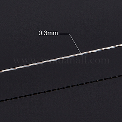 3連売り銅クラフトワイヤー  長持ちメッキ  ツイストラウンド  銀  0.3mm  約80m /ロール&nbsp;CWIR-BC0008-0.3mm-S