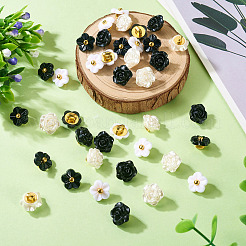 40Pcs 2 Styles 1-Hole ABS Plastic Buttons&nbsp;BUTT-TA0001-32