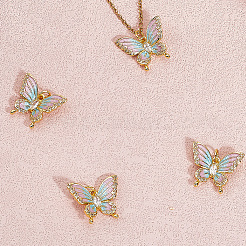 6Pcs Brass Micro Pave Cubic Zirconia Pendants&nbsp;KK-BBC0020-42