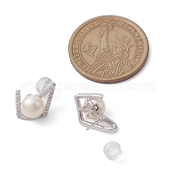 Natural Pearl Ear Studs&nbsp;EJEW-P286-26P