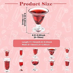 50Pcs Miniature Acrylic Wine Glass&nbsp;MIMO-CJ0001-01