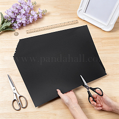 長方形PPプラスチックシート14枚  ブラック  400x300x0.2mm&nbsp;DIY-BC0017-70A