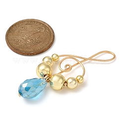 Electroplated Synthetic Non-magnetic Hematite & Teardrop Glass Big Pendants&nbsp;PALLOY-JF02961-04