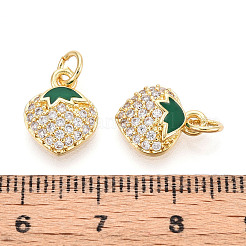 Brass Micro Pave Cubic Zirconia Charms&nbsp;KK-N265-13G