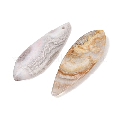 天然なメキシコの瑪瑙のペンダント  ティアドロップチャーム  37.5~40x13~14x4~5mm  穴：1.2mm&nbsp;G-K381-16A
