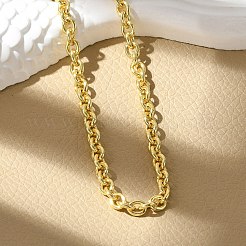 女性用真鍮アズキチェーンネックレス  ラックめっき  カドミウムフリー＆鉛フリー  長持ちメッキ  18KGP本金メッキ  17.95インチ（45.6cm）&nbsp;NJEW-K282-07G