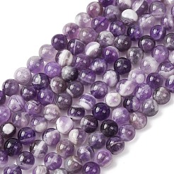 Natural Chevron Amethyst Beads Strands&nbsp;G-P428-04A-6mm