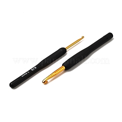 酸化アルミニウムかぎ針セット9個  シリコンハンドル付き  ブラック  137x13.5x9.5mm&nbsp;TOOL-C012-12