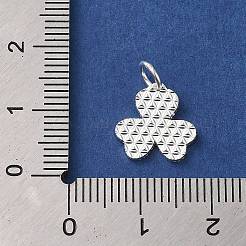 スターリングシルバーのハートフラワーチャーム925個  丸カン付き  銀  11x11.5x1mm  穴：3mm&nbsp;STER-K180-11B-S