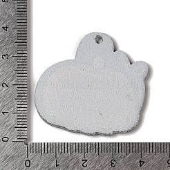 ハロウィーンプリントアクリルパーツ  カボチャ  37x38x2mm  穴：2mm&nbsp;FIND-K017-01B