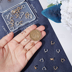 真鍮製アイスピックピンチベイル 40色2個  葉  ミックスカラー  9x4mm  穴：1.2mm  ピン：0.7mm  20個/カラー&nbsp;KK-BBC0007-29