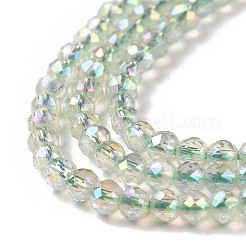 Electroplate Transparent Glass Beads Strands&nbsp;X1-GLAA-H021-01B-FR07