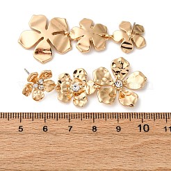Flower Zinc Alloy Dangle Stud Earrings&nbsp;EJEW-Z107-02G