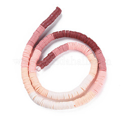 Fixed 5 Color Handmade Polymer Clay Bead Strands&nbsp;CLAY-S096-029L