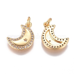 Brass Micro Pave Cubic Zirconia Pendants&nbsp;ZIRC-G168-25G