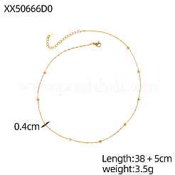 304 Stainless Steel Triangle Beaded Ball Chains Bracelets Bracelets for Women&nbsp;STAS-OY011-94G