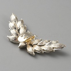 翼合金ラインストーン靴装飾  取り外し可能な靴のバックル クリップ  ライトゴールド  29x67x10.5mm&nbsp;AJEW-WH0166-84A-LG