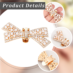 2Pcs Bowknot Alloy Rhinestone Shoe Decorations&nbsp;FIND-CP0002-26B