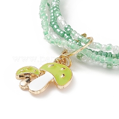4Pcs 4 Style Glass Seed Beaded 4 Layer Multi-strand Bracelets Set&nbsp;BJEW-JB09034