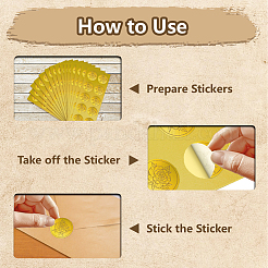 15 Sheets Gold Foil Paper Picture Stickers&nbsp;STIC-WH0025-007