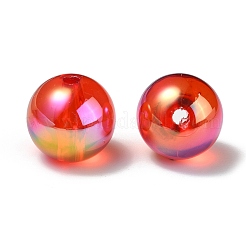 UV Plating Transparent Rainbow Iridescent Acrylic Beads&nbsp;TACR-D010-07F