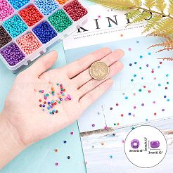 Baking Paint Glass Seed Beads&nbsp;SEED-PH0012-27-3mm