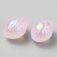 メッキアクリルレモンビーズ  ピンク  10.5x7.8x8mm  穴：1.8mm  10pc&nbsp;OACR-CJC0009-04C