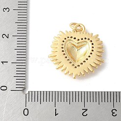 Brass Micro Pave Cubic Zirconia Pendants&nbsp;ZIRC-I071-12G