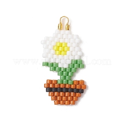 MIYUKI Glass Seed Beaded Pendants&nbsp;PALLOY-MZ01259
