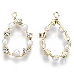 Brass Micro Pave Cubic Zirconia Pendants&nbsp;KK-N233-055-NF
