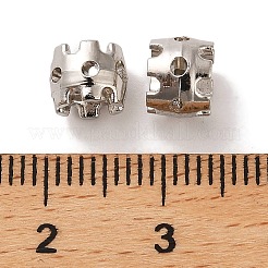 CCBプラスチックビーズ  ナゲット  プラチナ  6.8x5.5mm  穴：1.2mm&nbsp;CCB-U001-29P