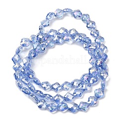 Electroplate Transparent Glass Beads Strands&nbsp;GL-CBA7A17-02A-09