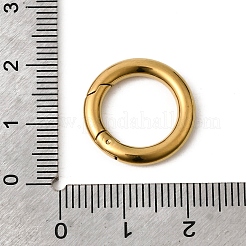 304ステンレス鋼スプリングゲートリング  イオンプレーティング（ip）  リング  ゴールドカラー  18x3mm  穴：12mm&nbsp;STAS-B128-05G-03