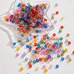 550Pcs 11 Colors Transparent Acrylic European Beads&nbsp;OACR-SP0002-22