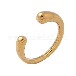 304ステンレススチールカフリング  イオンプレーティング（ip）  18KGP本金メッキ  4mm  内径：18mm&nbsp;RJEW-P150-17G